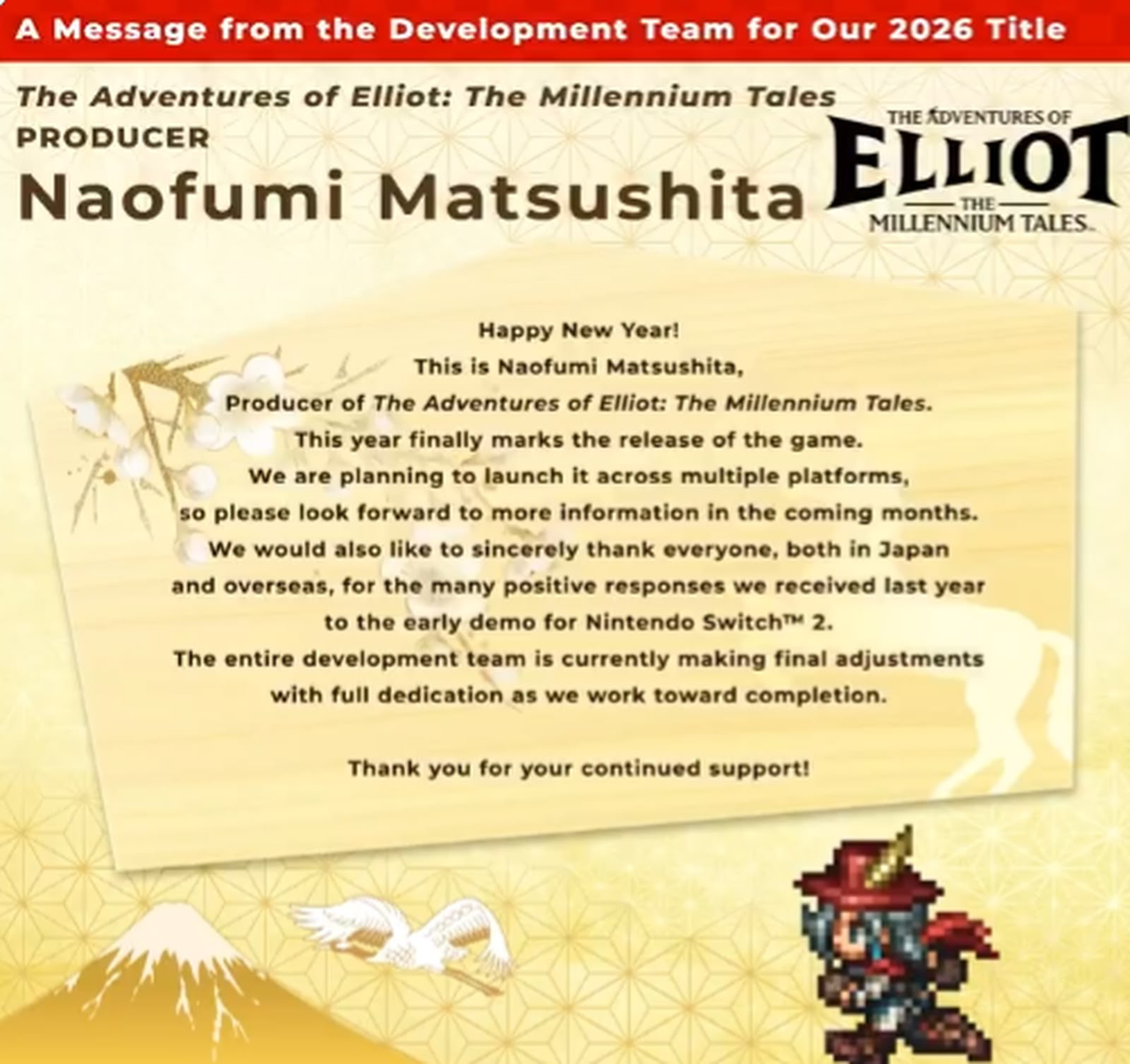 スクエニ新規IP『冒険家エリオットの千年物語』が最終調整段階に 対応プラットフォーム情報は今後順次公開予定