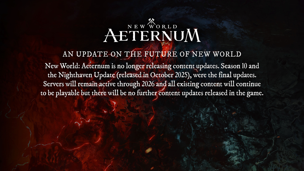 Amazon、大規模レイオフの影響でオンラインRPG『New World：Aeternum』アップデート停止へ サーバーは 2026年末まで運営予定​